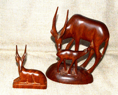1950s teak gazelle family - 1950s,